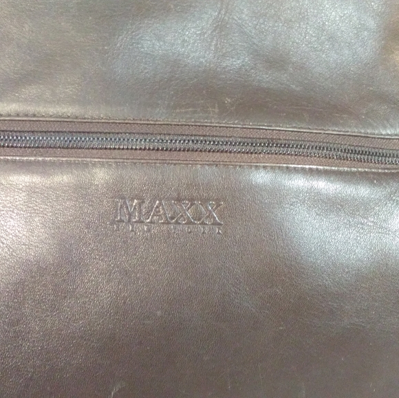 Maxx New York Brown Leather Shoulder Bucket § - Picture 8 of 11